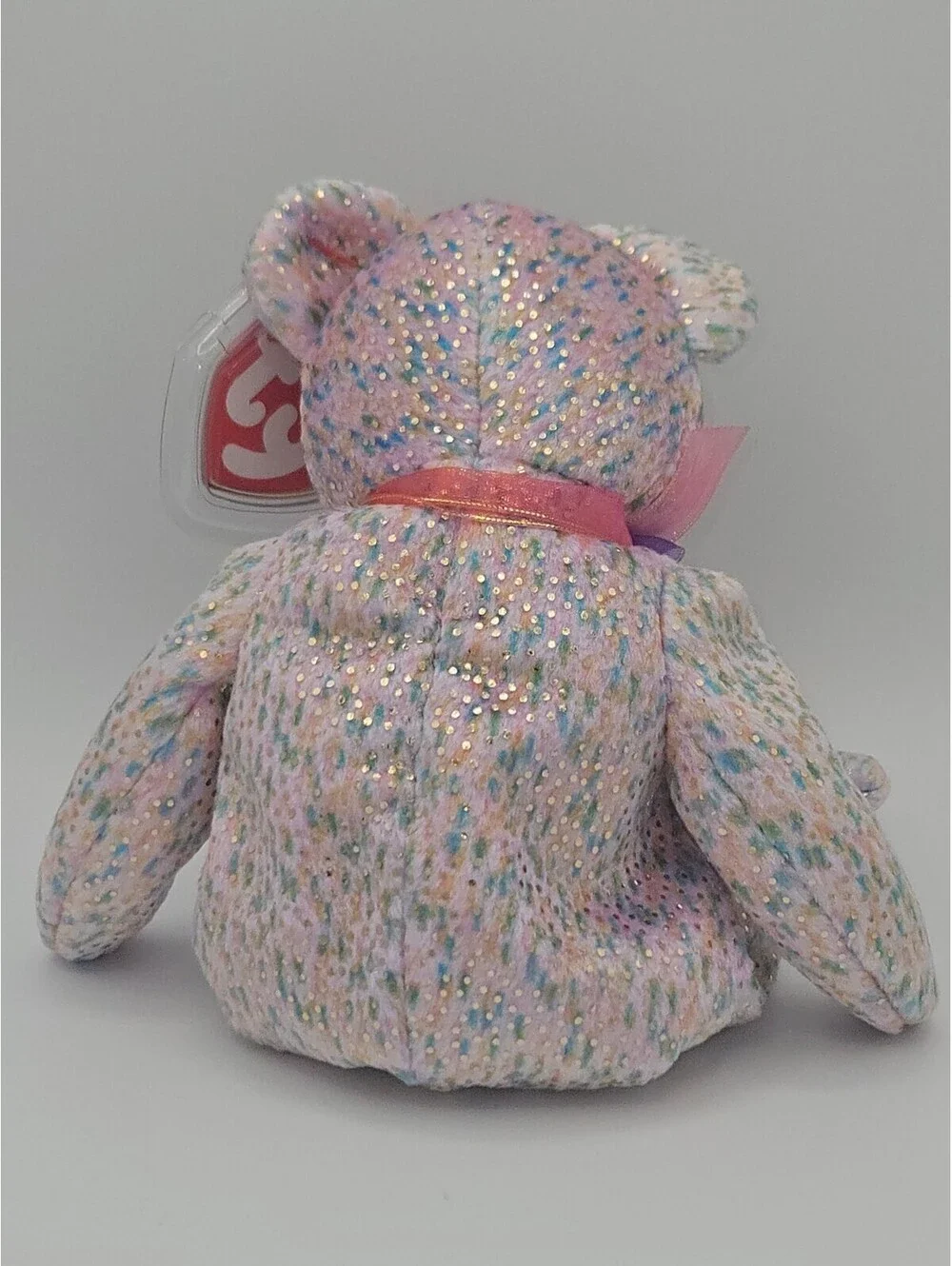 TY Beanie Baby 2001 Signature Bear – Pink Pastel Confetti